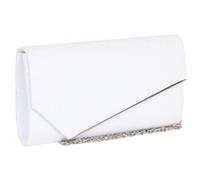 Nyls Création Pochette Femme Blanche Paillettes Sac Soiree Mariage Charmy - Taille unique - Blanc