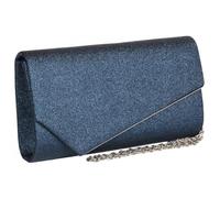 Nyls Création Pochette Femme Bleue Paillettes Sac Soiree Marine Charmy - Taille unique - Bleu