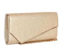Nyls Création Pochette Femme Champagne Paillettes Sac Soiree Dore Mariage Charmy - Taille unique - Jaune