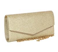 Nyls Création Pochette Femme Doree Strass Sac Soiree Mariage Minaudiere Celyst - Taille unique - Jaune