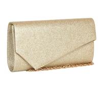 Nyls Création Pochette Femme Gold Paillettes Sac Soiree Dore Mariage Charmy - Taille unique - Jaune
