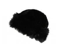 Nyls Création Toque Chapka Fourrure Noire Femme Classe Doublure Polaire Masha - Taille Unique - Noir