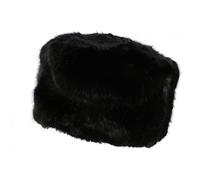 Nyls Création Toque Fourrure Noire Femme Doublure Polaire Classe Tendance Andrea - Taille Unique - Noir