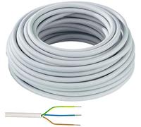 NYM Câble d'Installation Électrique NYM-J - 50 m - 3 Fils - Câble Gainé - 3 x 1,5 mm² - Conforme à la Norme DIN VDE 0250-204