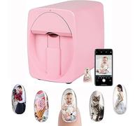 NYMFEA Imprimante D'ongle 3D Automatique Intelligente, Machine D'impression WiFi/USB/DIY, Pour Usage Domestique et Salon Manucure, Rose