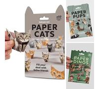 Nymora Kit de Papier Origami DIY pour Chats, 50 Feuilles - Kit de Pliage 3D pour Animales (Chien/Dinosaure), Kit de Papier Origami pour Décoration de Table
