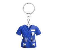 Nymora porte-clés docteur - pendentif porte-clés dentiste bleu, cadeau d'ornement de costume de dentiste élégant