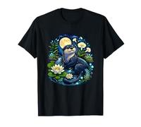 Nymphéas de la rivière Otter Moon Night Enchanted T-Shirt
