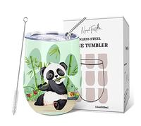 NymphFable 350ml Panda Mug Isotherme de Voyage, Tasse à Café Double Paroi avec Fonction Isotherme