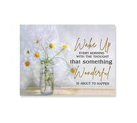 NymphFable Poster mural botanique de motivation avec citations positives inspirantes pour salle de bain, chambre à coucher, salon, 30,5 x 40,6 cm, sans cadre