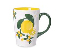 NymphFable Tasse a Cafe Céramique Tasse de Citrons Avec Poignée 100% Peinte à La Main Meilleur Cadeau 20oz