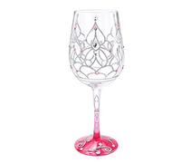 NymphFable Verre à Vin Peint à la Main Couronne de Princesse Verre à Vin Rouge 42cl Cadeau Anniversaire Mariage Saint Valentin