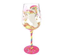 NymphFable Verre à Vin Peint à la Main Licorne Arc-en-ciel Verre à Vin Rouge 42cl pour Anniversaire, Mariage, Saint Valentin