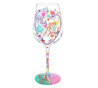 NymphFable Verre à Vin Peint à la Main Vous êtes le Meilleur Verre Vin Rouge 42cl Cadeau Unique pour Famille et Ami