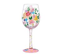 NymphFable Verres à vin peints à la main avec boîte cadeau personnalisée, 445 ml