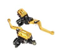 Nymzooi Leviers de frein Ensembles de leviers d'embrayage et maître-cylindre frein hydraulique pour guidon pour moto 7/8" (22 mm)(couleur or)