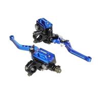 Nymzooi Leviers de frein Ensembles de leviers d'embrayage et maître-cylindre frein hydraulique pour guidon pour moto 7/8" (22 mm)(Bleu)