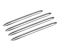 Nymzooi Poignée de porte latérale Poignée de porte extérieure pour BMW Série 5 F10 F18, 4 pièces, garniture moulage en acier inoxydable