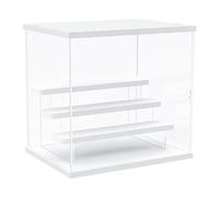 Nynelly Vitrine à 4 étages en acrylique transparent pour modèles, mini figurines, Pop Mart, Labubu, Sonny Angel, Smiski - Boîte de présentation à assembler avec porte, support de présentation (marche