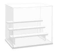 Nynelly Vitrine à 4 étages en acrylique transparent pour modèles, mini figurines, Pop Mart, Labubu, Sonny Angel, Smiski - Boîte de présentation à assembler avec porte, support de présentation (pied