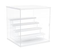 Nynelly Vitrine à 5 étages en acrylique transparent pour modèles, mini figurines, Pop Mart, Labubu, Sonny Angel, Smiski - Boîte de présentation anti-poussière à assembler avec porte, support de