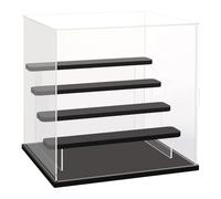 Nynelly Vitrine à 5 étages en acrylique transparent pour modèles, mini figurines, Pop Mart, Labubu, Sonny Angel, Smiski - Boîte de présentation à assembler avec porte, support de présentation (base