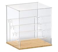 Nynelly Vitrine à 5 niveaux en acrylique transparent pour modèles, mini figurines, Pop Mart, Labubu, Sonny Angel, Smiski - Boîte de présentation à assembler avec porte, support de présentation (base