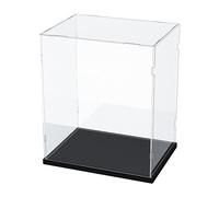 Nynelly Vitrine Acrylique Transparente pour Collection, Boîtes d'Affichage en Acrylique pour Lego 75954/10243, Assemble Comptoir Boîte Vitrine Anti-poussière pour Figurine Pop avec Base Noir
