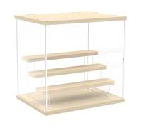 Nynelly Vitrine en acrylique transparent à 4 niveaux avec porte, présentoir - Boîte de présentation en acrylique pour objets de collection, mini figurine, Pop Mart, Labubu, Sonny Angel, Smiski -