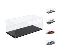 Nynelly Vitrine en acrylique transparent épais pour Lego 42156 42125 42096 à l'échelle 1/10 pour objets de collection à assembler - Boîte de présentation anti-poussière (base noire)