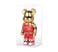 Nynelly Vitrine en Acrylique Transparent pour Lego 43197 - 75 cm de Haut - Pour Bearbrick et Grandes Figurines de Poupées - Résistante à la Poussière - Base Blanche