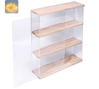 Nynelly Vitrine Murale en Acrylique Transparent à 3 étagères avec Porte - Présentoir Mural pour modèles, Figurines, Funko Pop, Pop Mart, Labubu, Sonny Angel, Smiski - Boîte de présentation