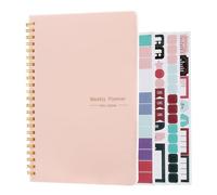 Nynkyon Agenda semainier A5 non daté - Carnet de liste de choses à faire avec reliure à spirale, suivi des habitudes et section notes, planificateur de productivité de 52 pages pour le