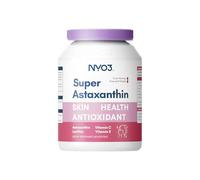 NYO3 Astaxanthine 12mg, compléments alimentaires antioxydants premium avec vitamines C et E, lécithine et huile de lin, 60 gélules molles, source fraîche de microalgues