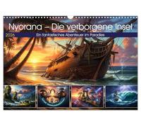 Nyorana - Die verborgene Insel (Wandkalender 2026 DIN A3 quer), CALVENDO Monatskalender: Eine geheimnisvolle Insel namens Nyorana