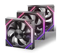 Nyota Ventilateur Pc 120Mm Argb Reverse [Lot De 3] [Hdb] Ventilateur Rgb 2000 Rpm/61.5 Cfm/2,16 Mmh2O 5V 3Pin Argb Et Ventilateur Pwm 4Pin Durée De Vie De 50000H
