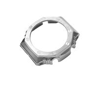 NYPTS Bracelet en métal GA2100 GA2110 + boîtier compatible avec le kit de mod GA-2100 GA-2110 Bracelet de montre en acier inoxydable Lunette G-SHOCK GA2100(Steel case)