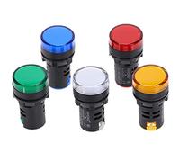 NYRXRYTCA Indicateur électronique de Puissance LED, Montage sur Panneau de 22mm, Lampe de Signal Lumineux, transformateur de Puissance 12V 24V 110V 220V 380V(220v Blue)