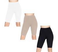 NYS NEW YORK STYLE 3 PAK Leggings Courts de Cyclisme pour Femmes Shorts de Cyclisme Femmes Legging Genou Coton Pantalon de Moto d'Été de Sport de Yoga, multicolore, XXL