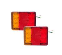 NYSAASDST 12V 24V Arrière Côté Remorque Feux Camion Frein Indicateur Clignotant Pour Caravane Van Bateau Étanche Lampe 2 Pièces Illumination Feu Arrière(24V)