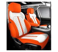 NYSAASDST Ensembles de Housses de siège Housses De Siège De Voiture en Cuir Personnalisées pour Lexus pour Nx300h Lx470 570 Gs300 Ls430 Ct200h Gx460 470 RX Is300h Rx330 350 Accessoires(Orange White)