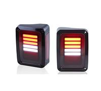 NYSAASDST Feu De Recul Pour Jeep Pour Wrangler Jk Jku 2007-2018 Feux Arrière Unique c Design En Forme Dot Emark E9 30w Illumination Feu Arrière(SMOKED B)