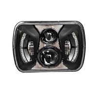 NYSAASDST Feux Jour Avant Phare Led Carré Blanc DRL Éclairage Pour Jeep Pour Cherokee XJ Pour Wrangler YJ Moto Voiture Camion Tout-terrain 7x6 Pouces 5x7 H6054 Bloc Optique(1pcs 75W)