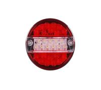 NYSAASDST freinage stroboscopique Feu Arrière De Pare-chocs Arrière À 29 LED Clignotant Blanc Rond Et Fluide Pour Micro-bus Semi-remorque Tracteur Feu Stop Rouge(1pc Red White)