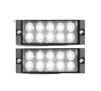 NYSAASDST freinage stroboscopique Feu gabarit latéral 10 LED clignotant ultra fin indicateur freinage lampe d'arrêt camion étanche semi-remorques pick-up tracteurs(2pcs White Light)