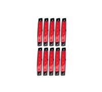 NYSAASDST freinage stroboscopique Feu gabarit latéral à LED 6 clignotant 12/24V feu arrière d'avertissement pour camion remorque bus fourgonnette rouge jaune blanc(10pcs Red Light)