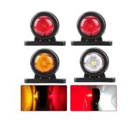 NYSAASDST freinage stroboscopique Feu Gabarit Latéral Universel 12/24V Bateau Yacht Camion Lourd Fourgonnette Clignotant LED Rouge Ambre Blanc Lampe Toit Cabine(4pcs 2colors)