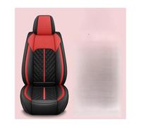 NYSAASDST Siège Voiture Ensembles Ensemble Housses Siège Auto Universelles À Couverture Complète 5 Pièces en Cuir PU Berline SUV Camion(Rouge)