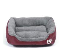 NYSBH Grand lit carré en peluche pour toutes les saisons, lavable, matelas imperméable, lit pour chat et chiens de taille moyenne