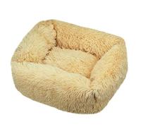 NYSBH Lit carré pour chien - Lit long en peluche - Fournitures pour chiens de petite, moyenne et grande taille - Lit apaisant lavable